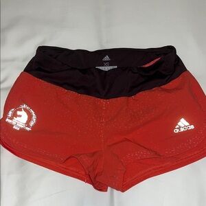 Adidas Women's Red and Black Athletic Shorts